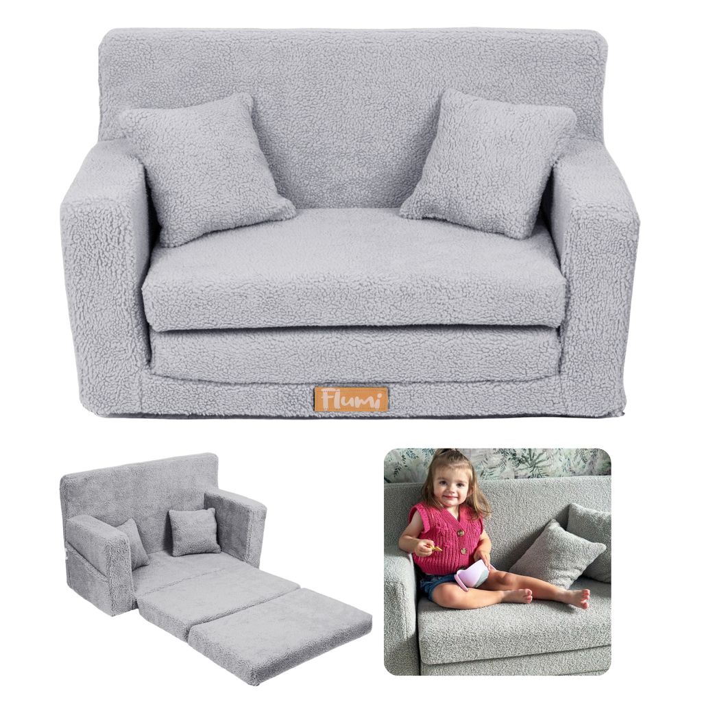 Flumi Modulares Kindersofa - 10-teiliges Spielsofa Mit Namensschild