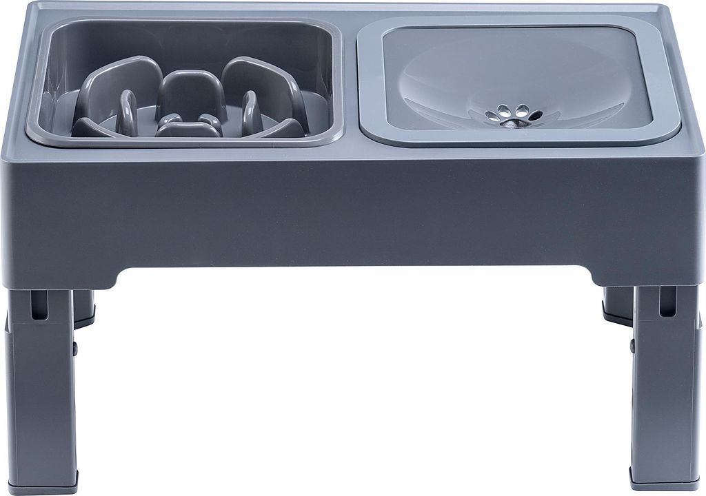 SEVICO 2-in-1 Napf für Wasser, Futter, spritzfrei, bremsend für Hunde und Katzen ELS PET F351