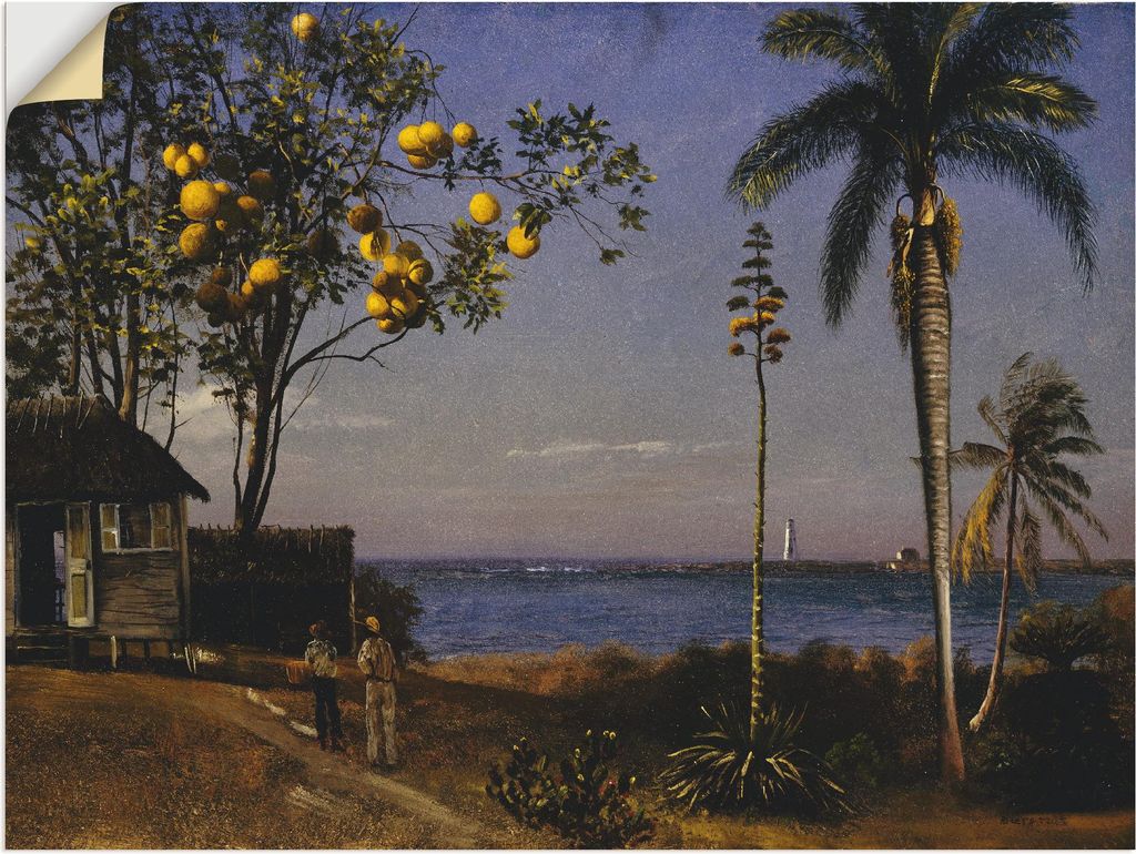 ARTland Wandbild, selbstklebend Tropische Landschaft. Größe: 60x45 cm