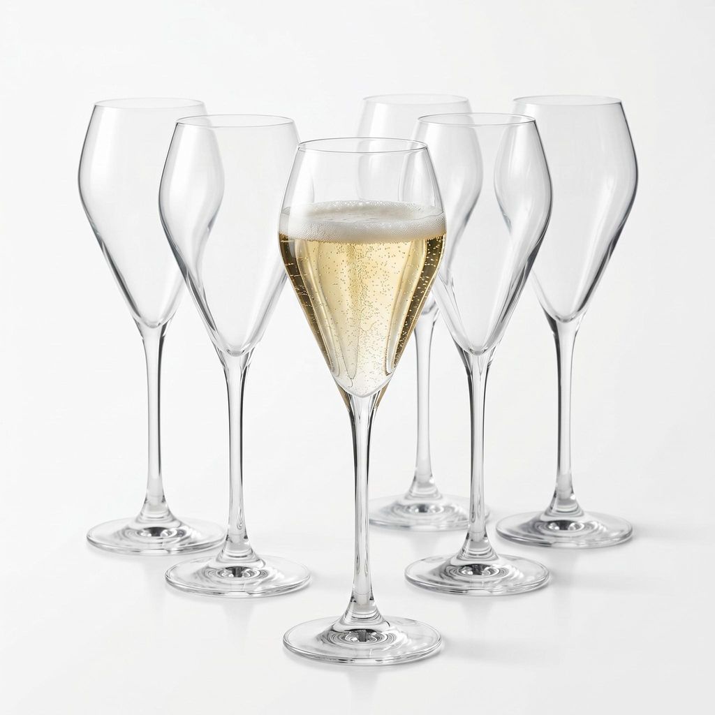 Rona MODE Champagnerkelche 240ml | Schaumweingläser 6er Set Produktbild 