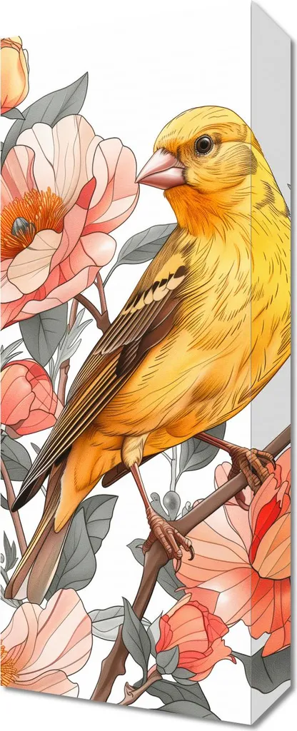 Quadro Primavera 20x50 cm con Uccellini | Relax e Natura in Casa