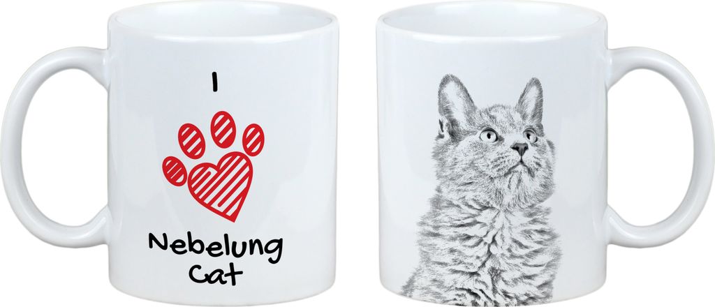 Nebelung - Tasse mit Katze, entzückende Tasse mit Grafik, Geschenk mit Ihrem Foto von der Marke Art-Dog