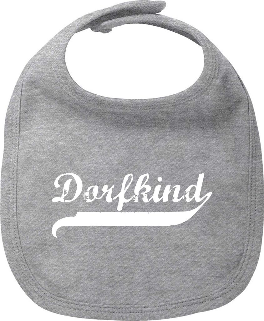 Huuraa Baby Lätzchen Dorfkind Vintage Heather Grey Klettverschluss Baumwolle Latz Geschenkidee