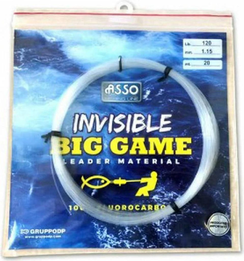 Asso Invisible Big Game 20 M Flurocarbon Durchsichtig 0.850 mm Durchsichtig 0.850 mm