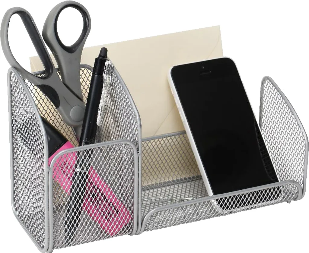 Rangement de bureau ALBA MESHTRI gris pour trier stylos et fournitures