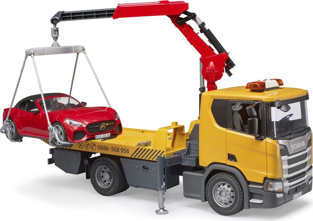 Bruder Scania Super 560R Tow Truck s Bruder Roadster Obrázek produktu 12