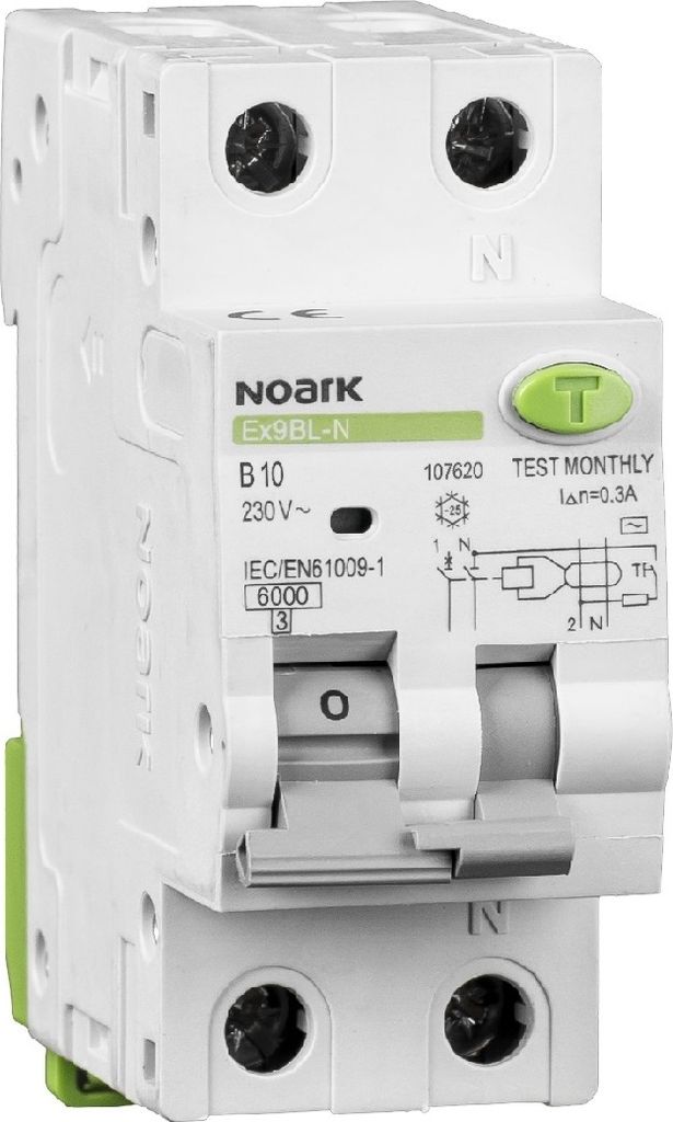 Zbytkový proudový jistič 2P B 16A 30mA AC 107622 NOARK Obrázek produktu 