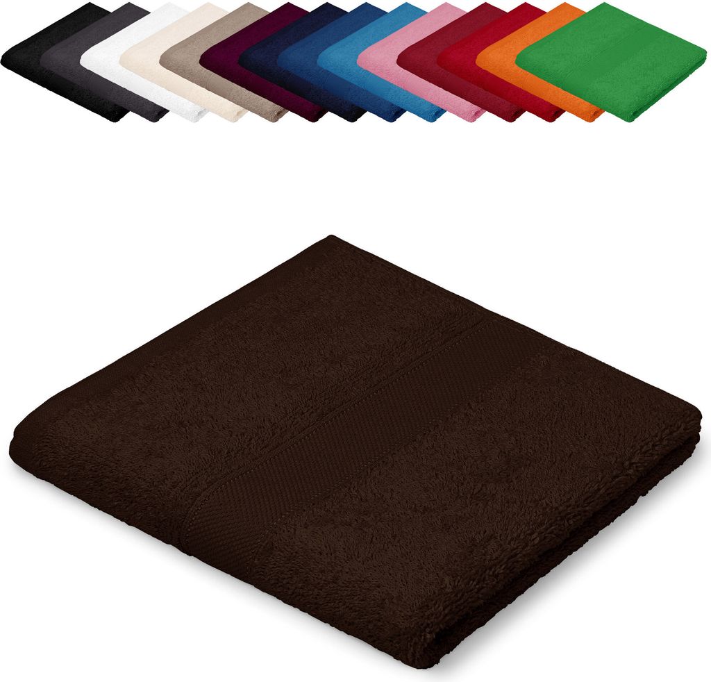 Handtuch 50x100 cm 100% Baumwolle, Farbe: Braun Produktbild 