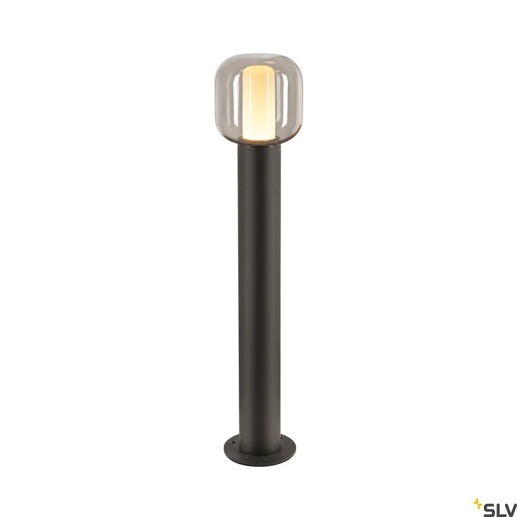 Lampadaire LED OVALISK 75 FL Anthracite CCT Réglable avec Verre Fumé