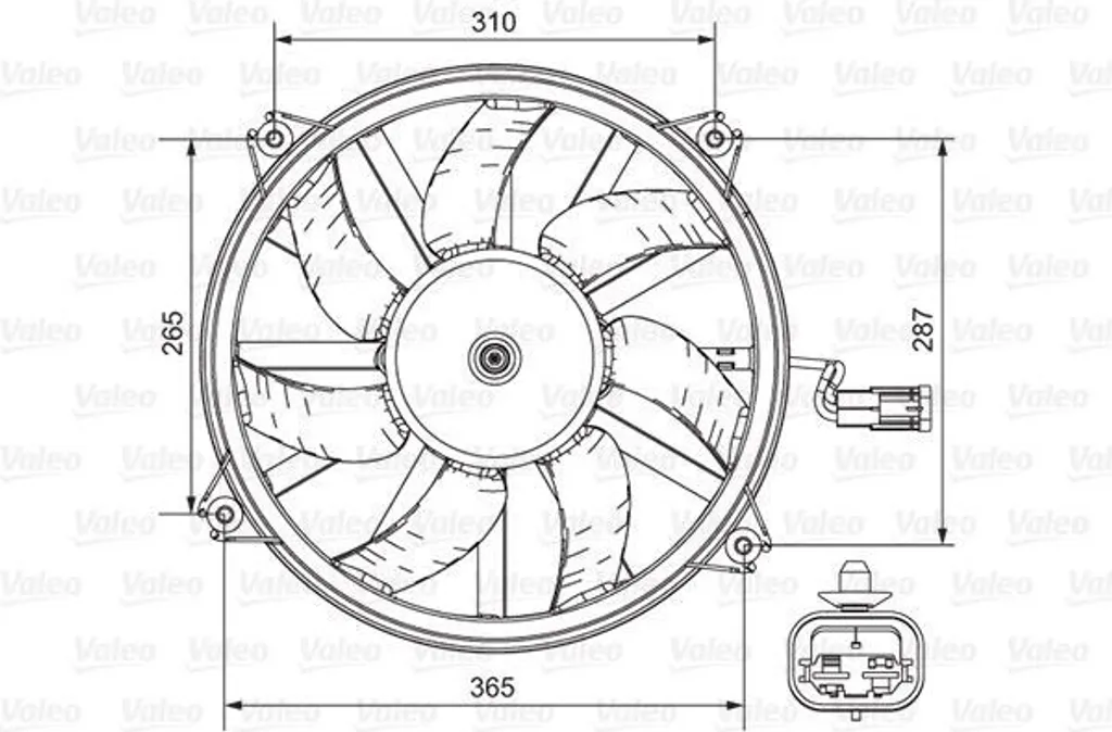 Ventilateur Radiateur Haute Performance Valeo 696850 - Montage Facile 12V