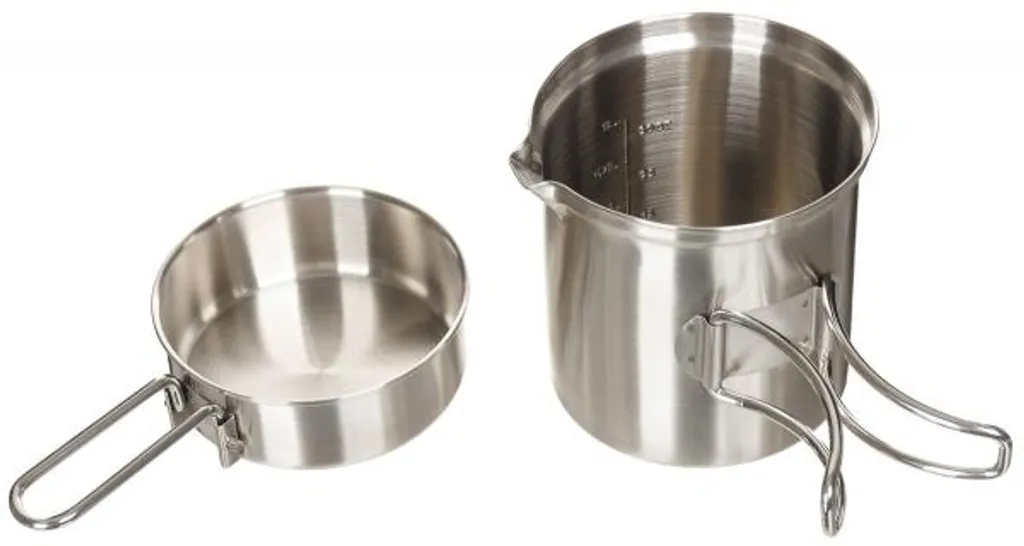 Set de cuisson inox avec casserole et poêle pour randonnée Fox Outdoor
