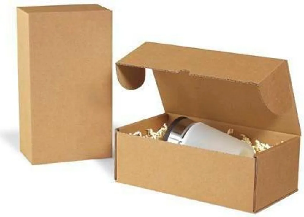 Boîte à couvercle rabattant 265x155x91mm Qualité 1.4B kraft marron
