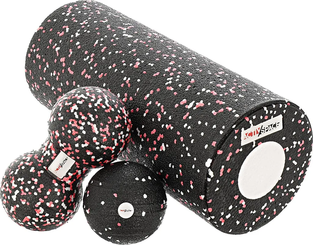 Rouleau de massage 4-en-1 haute densité EPP avec double balle rouge