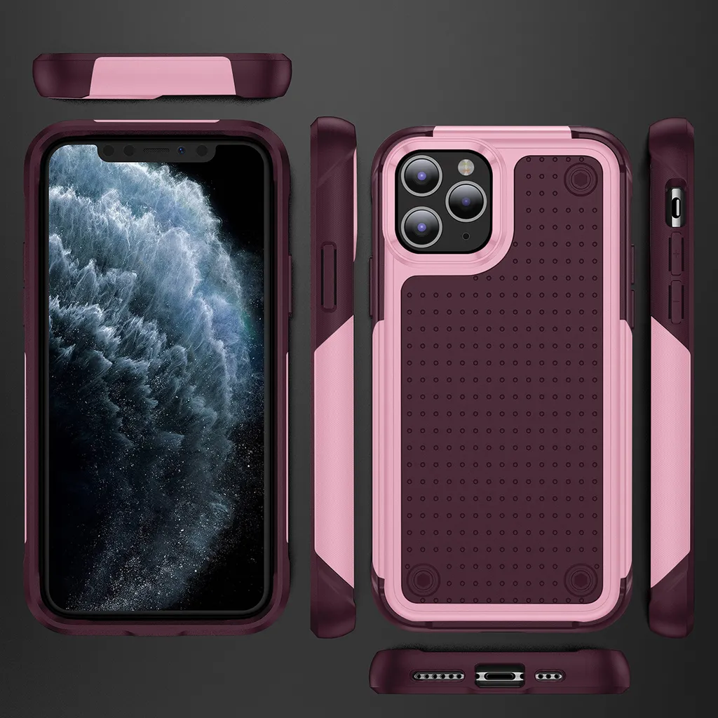 Cover Ibrida iPhone 11 Pro Max Rosa Rosso - Design Sicuro - 2
