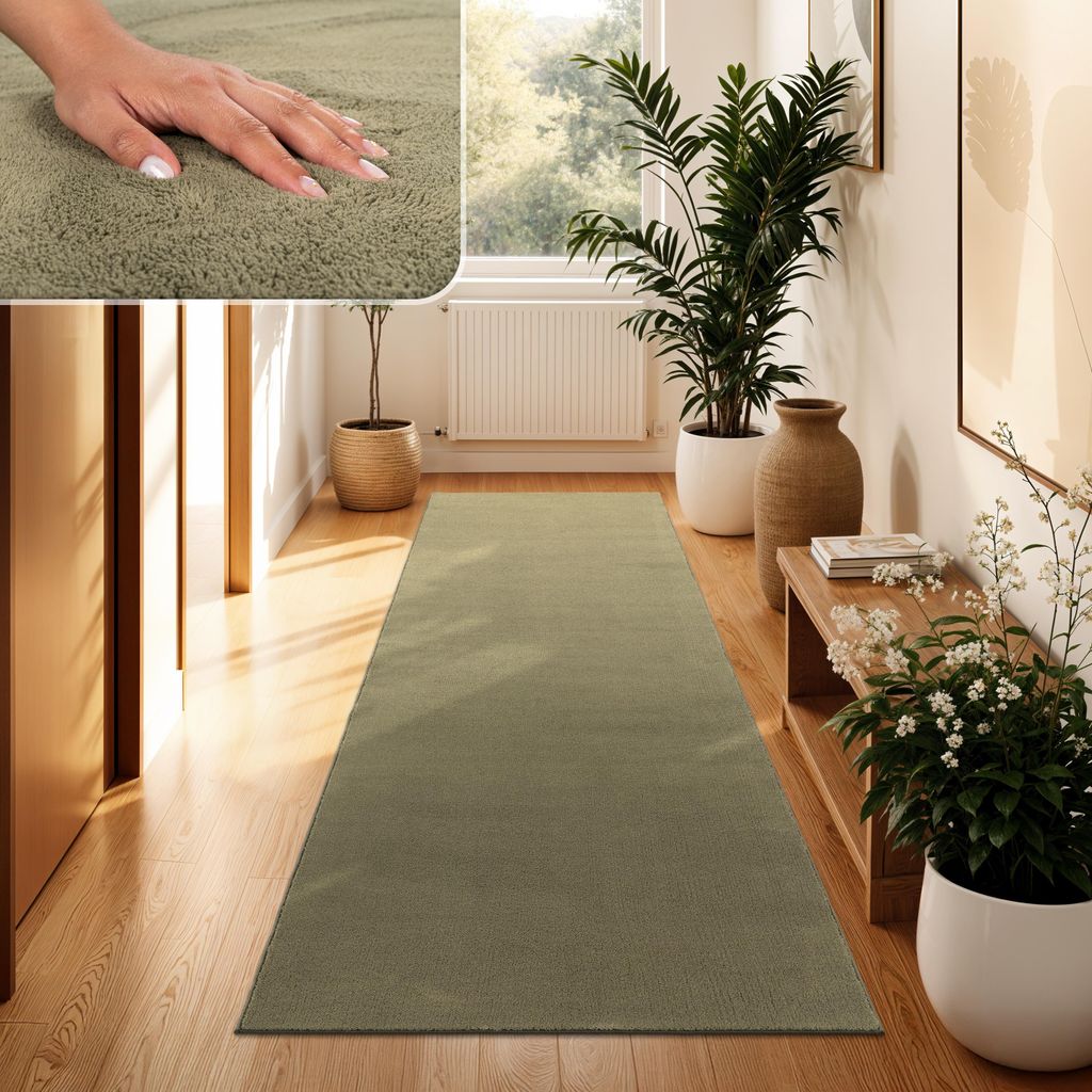 Moderner Wohnzimmer Teppich Kurzflor Waschbar Weich Produktbild 