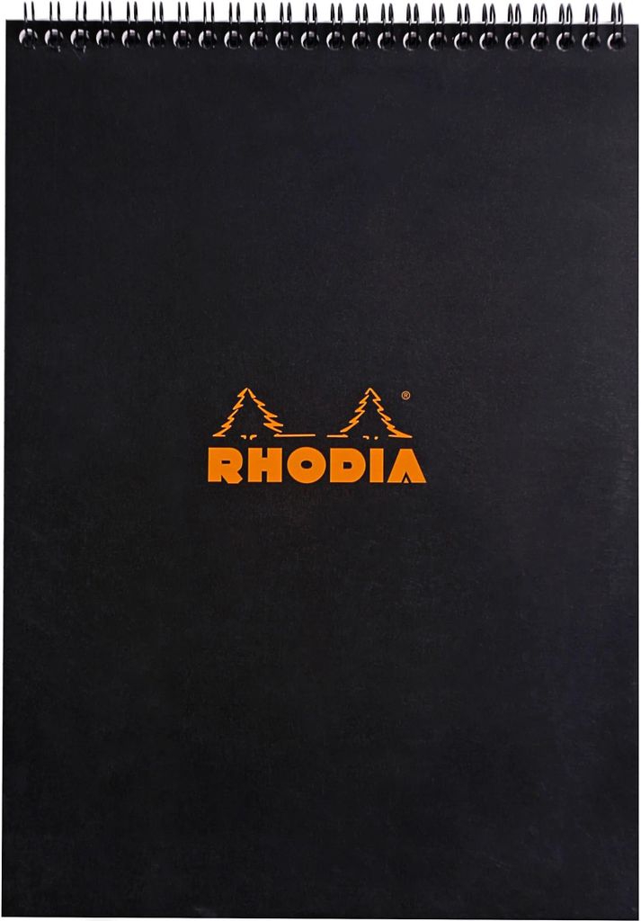 Rhodia 5x Spiralblock Rhodia Notepad A4, 80 Blatt kariert Produktbild 