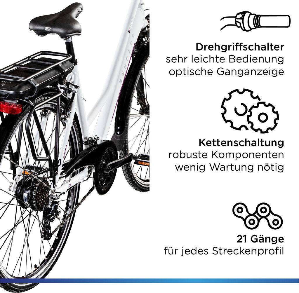 Zündapp Z802 E Bike 28 Zoll Trekkingrad Damen ab 155 cm mit Produktbild 7