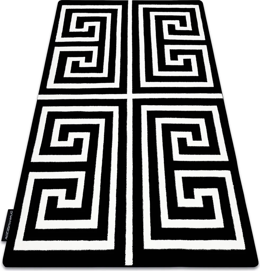 Tapis Salon Anti-Taches 160x220 cm HAMPTON Black - Durable et Élégant