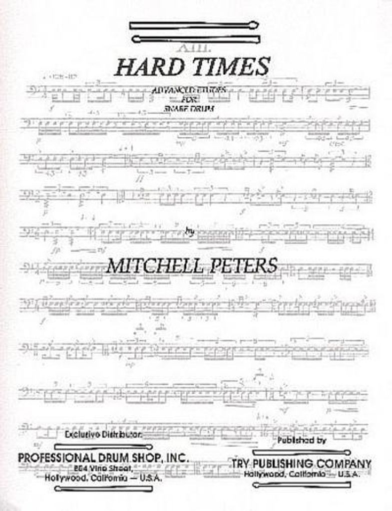 Noten für Snare Drum: Hard Times – Anspruchsvolle Studien für Schlagzeuger