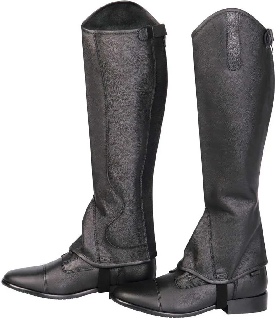 Demi-chaps Bellisa Harry's Horse avec zip arrière et élastique Noir M