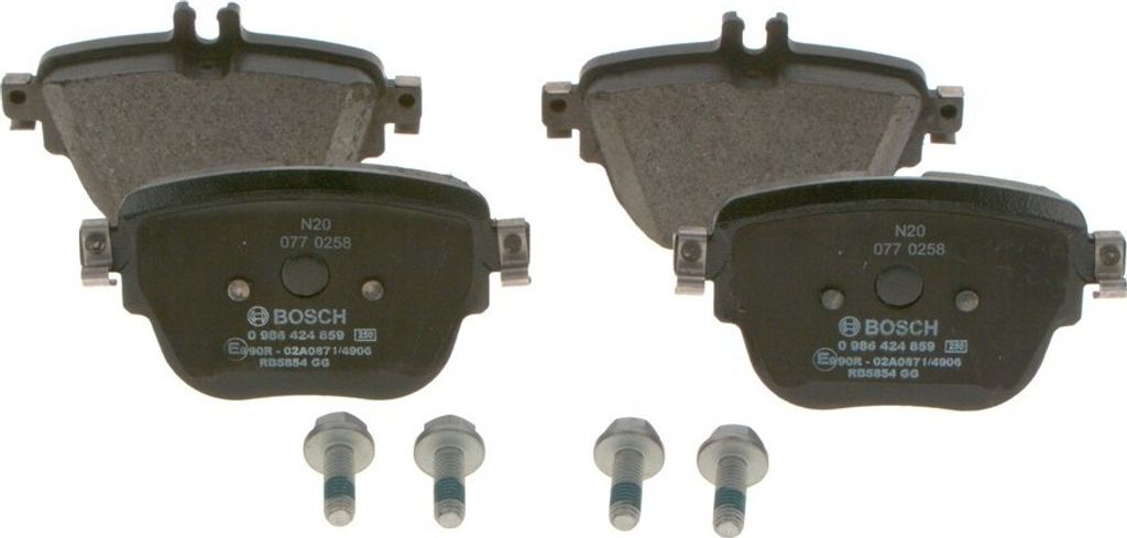 BOSCH 0 986 424 859 - OE A 000 420 62 00 Bremsbeläge für CLS (C257), E-Klasse (W213), E-Klasse (S213), E-Klasse (A238), E-Klasse (C238)