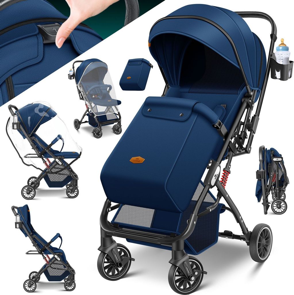 KIDIZ® Kinderwagen Kinderbuggy klappbar Liegebuggy Produktbild 