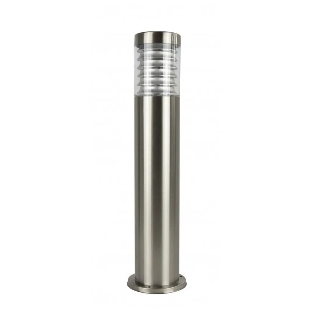 Poteau de jardin étanche IP44 en acier inoxydable, Luminaire argent E27