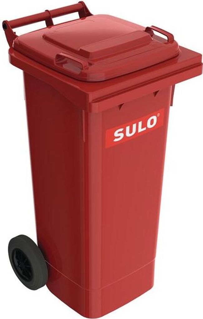 Müllgroßbehälter 80l HDPE rot fahrbar,n.EN 840 SULO Produktbild 