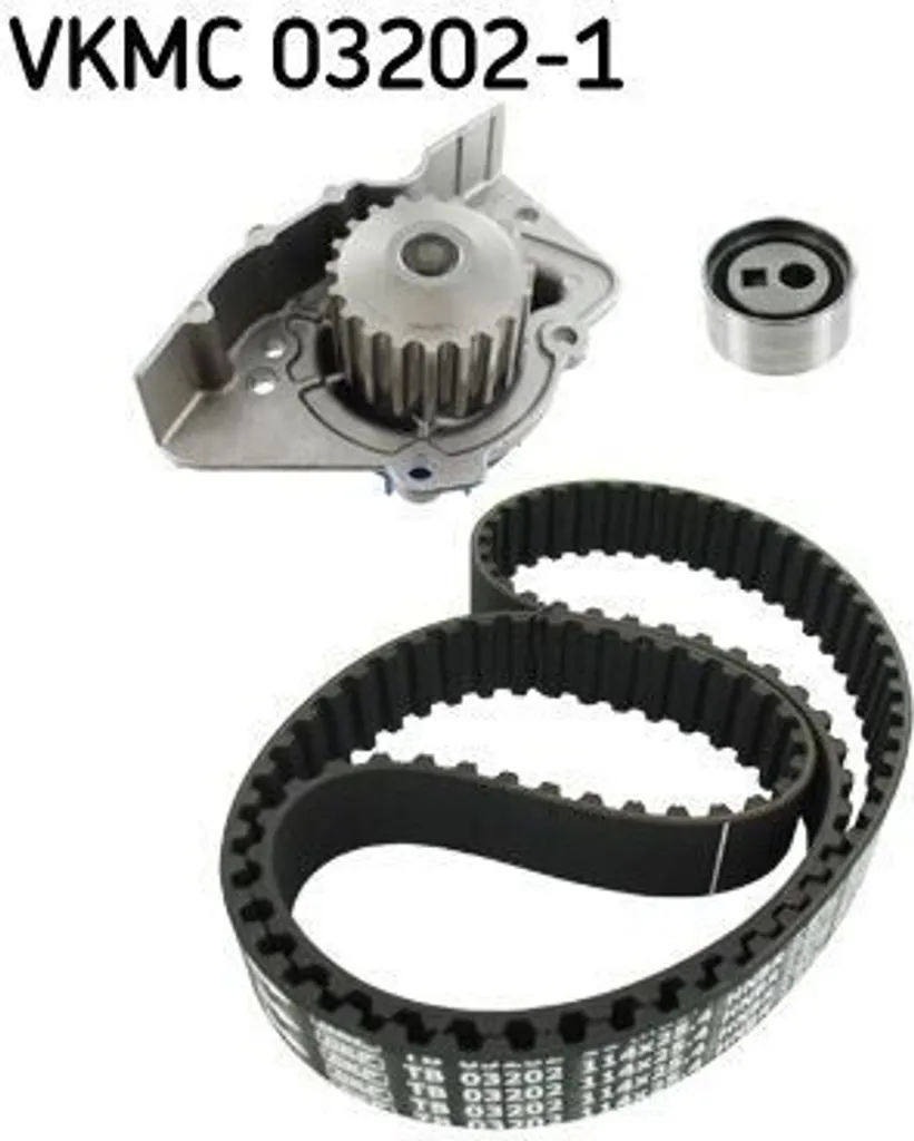Kit de distribution SKF VKMC 03202-1 avec pompe à eau pour Peugeot Fiat