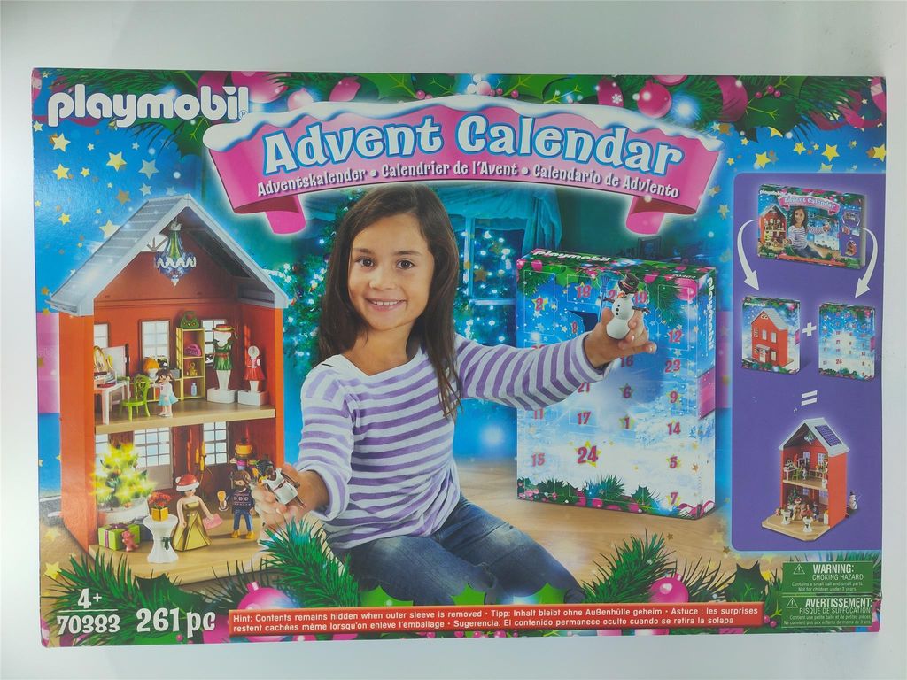 PLAYMOBIL 70383 Großer Adventskalender Weihnachten im Stadthaus, Inklusive Haus, Für Kinder ab 4 Jahren