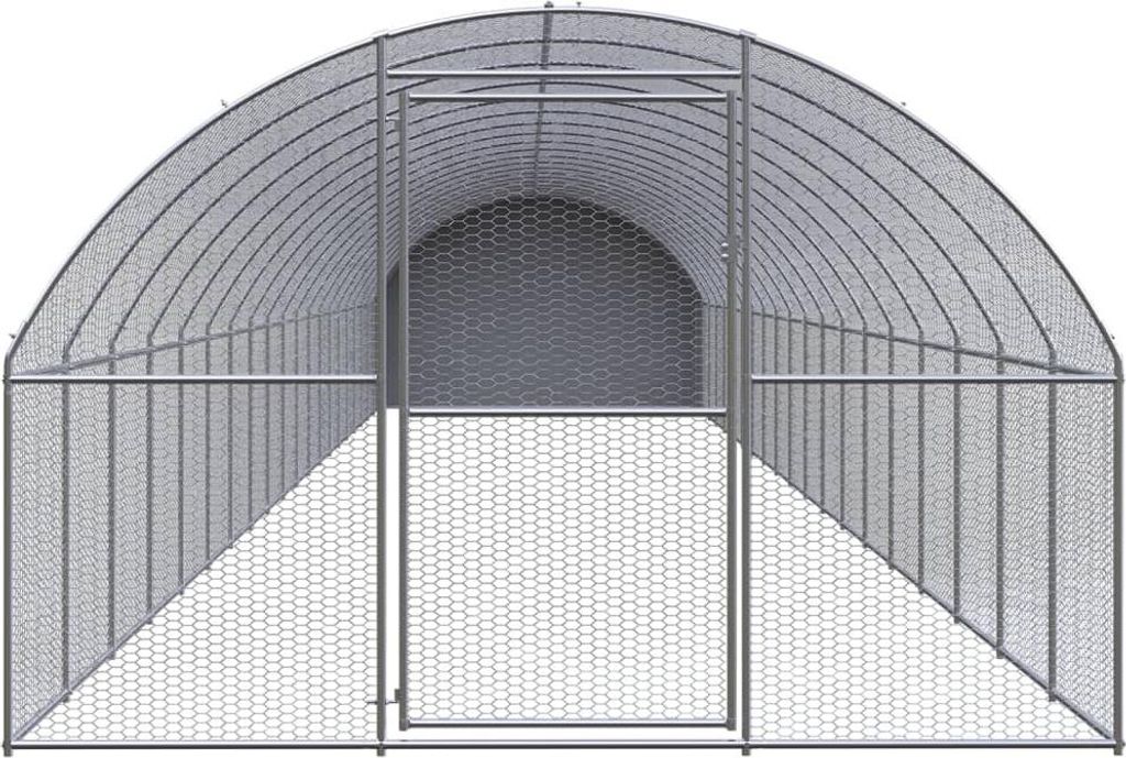 vidaXL Outdoor-Hühnerstall 3x20x2 m Verzinkter Stahl