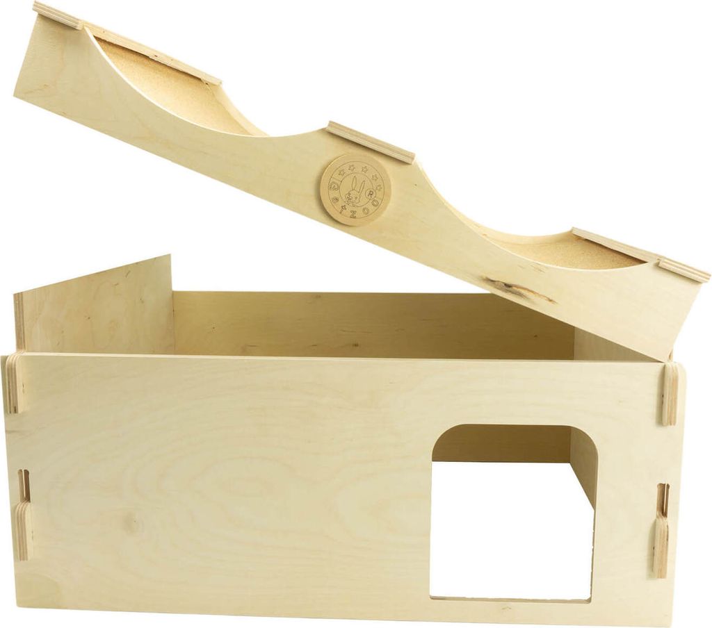 Kaninchenhaus Daisy (58x48x32cm) mit austauschbarem Korkdach