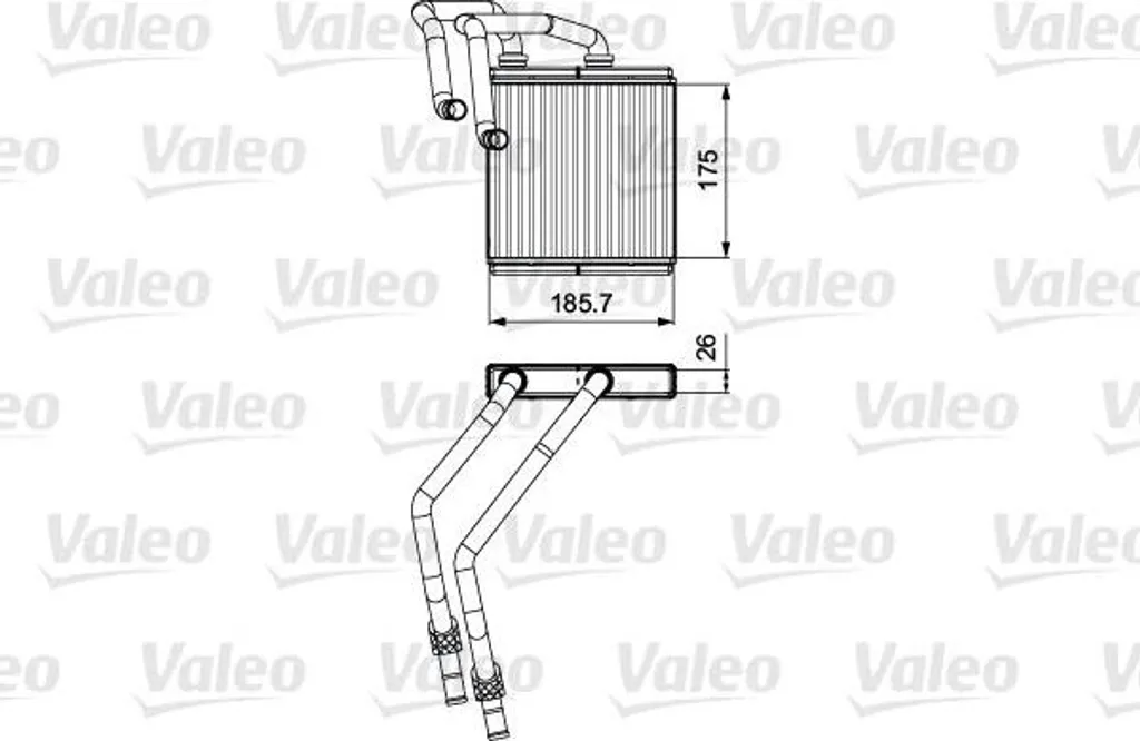 Radiateur de Chauffage Valeo 811544 OE 27140BR12B pour Nissan Qashqai