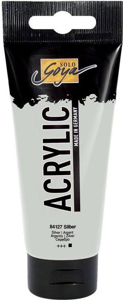 KREUL Acrylfarbe SOLO Goya silber 100ml Tube