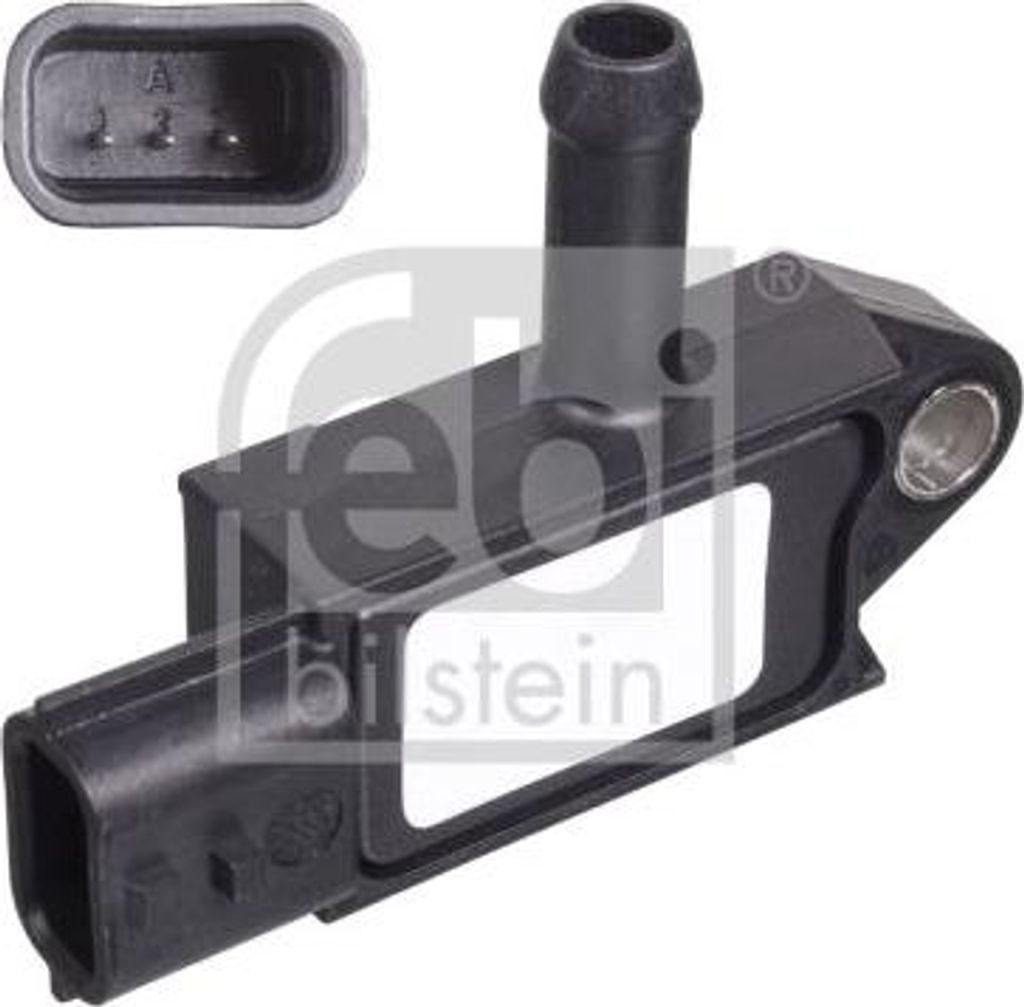 FEBI BILSTEIN 100854 Abgasdrucksensor OE 208152386R kompatibel mit Cube, Note, NP300, Pathfinder, Qashqai, X-Trail, Movano, Master, 1er E81, Astra,...