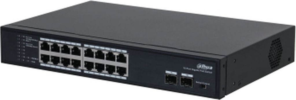 (dh-pfs3218-16gt-135) dahua switch l2 poe 16 ports + 2 gigabit sfp