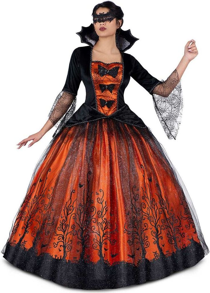 Verkleidung für Erwachsene My Other Me Böse Königin Schwarz Orange Königin (3 Stücke) - M