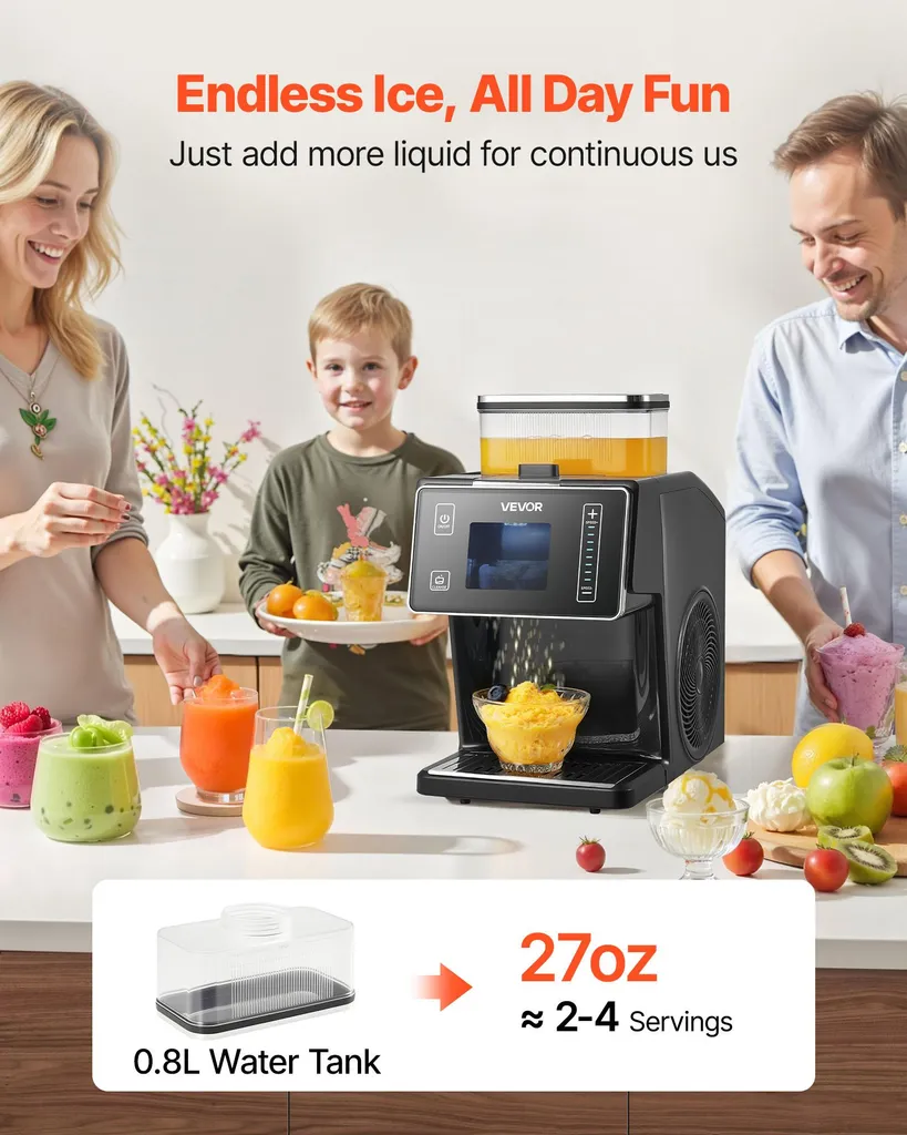 Machine Bingsu Refroidissement Rapide 90s avec Réservoir de 0,8 L - 4