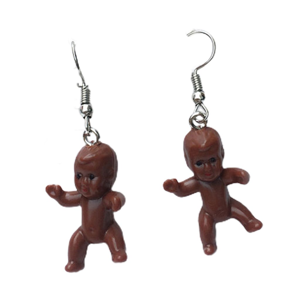 1 Paar baumelnde Ohrringe, Mini, realistisch, handgefertigt, dekorativ, passend für Babyparty-Accessoires, Geschenke, Frauen, Babypuppen-Anhänger...