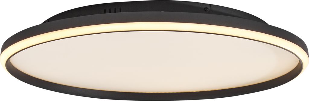 Design Deckenleuchte Schwarz mit Weiß inkl LED 3 Stufen Dimmbar Xavi