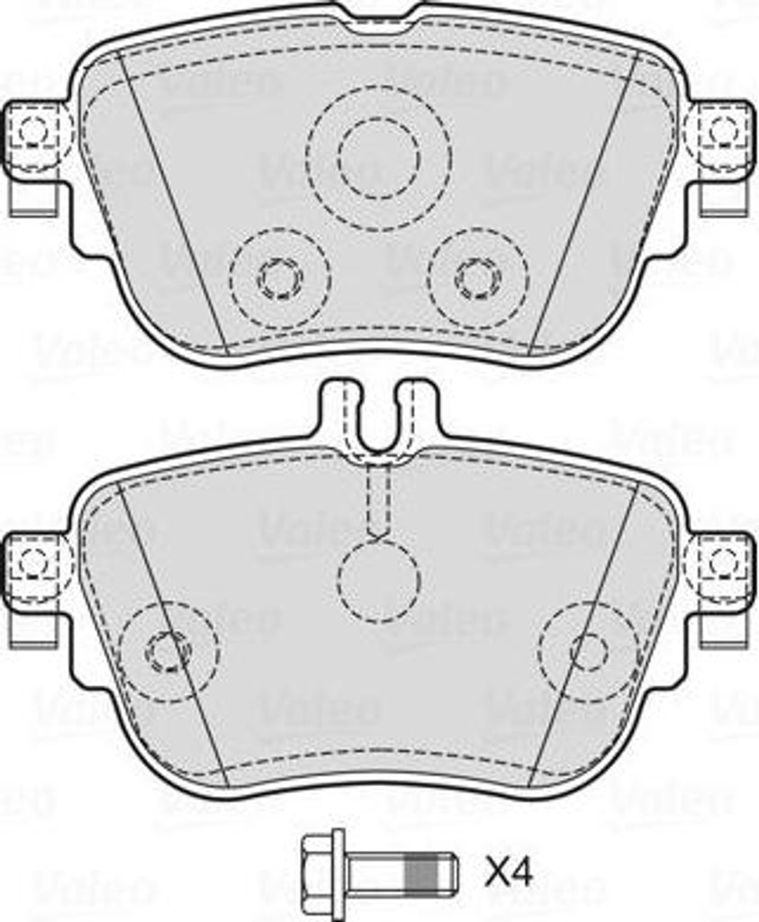 VALEO Bremsbeläge Satz Hinten passend für MERCEDES-BENZ E-Klasse Limousine (W213) 601740