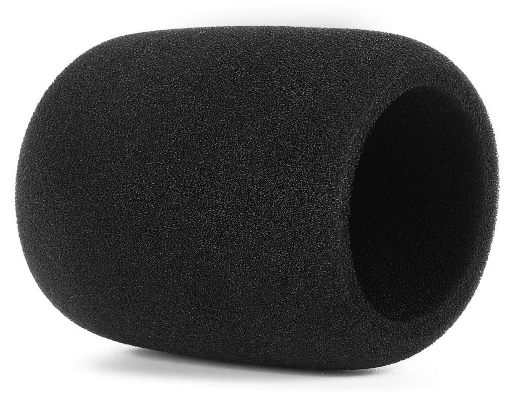 INF Schaumstoff-Mikrofon-Windschutz kompatibel mit JBL PartyBox Wireless Mic – Schwarzer Windschutz zur Reduzierung von Plosiv- und Windgeräuschen