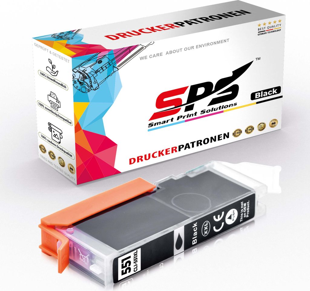 CLI-551BKXL Tintenpatrone Kompatibel für Canon Pixma MX 926 | 1x Schwarz