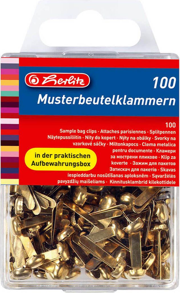 Agrafes Herlitz 08770307 laiton VE100 Image du produit 