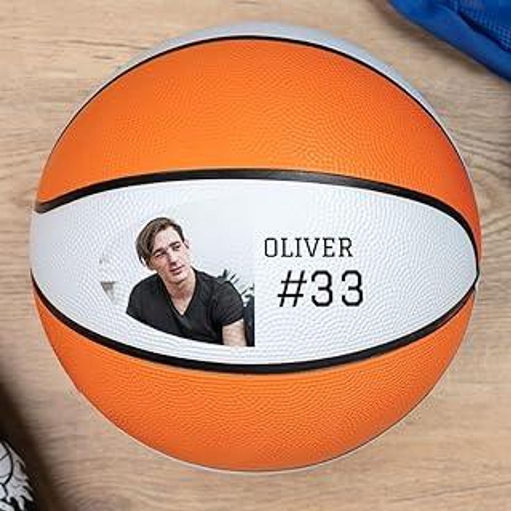 Wanapix | Personalisierter Dekorativer Basketball mit Ständer | Basketball Geschenke Größe 7 | Geschenke Für Jungs