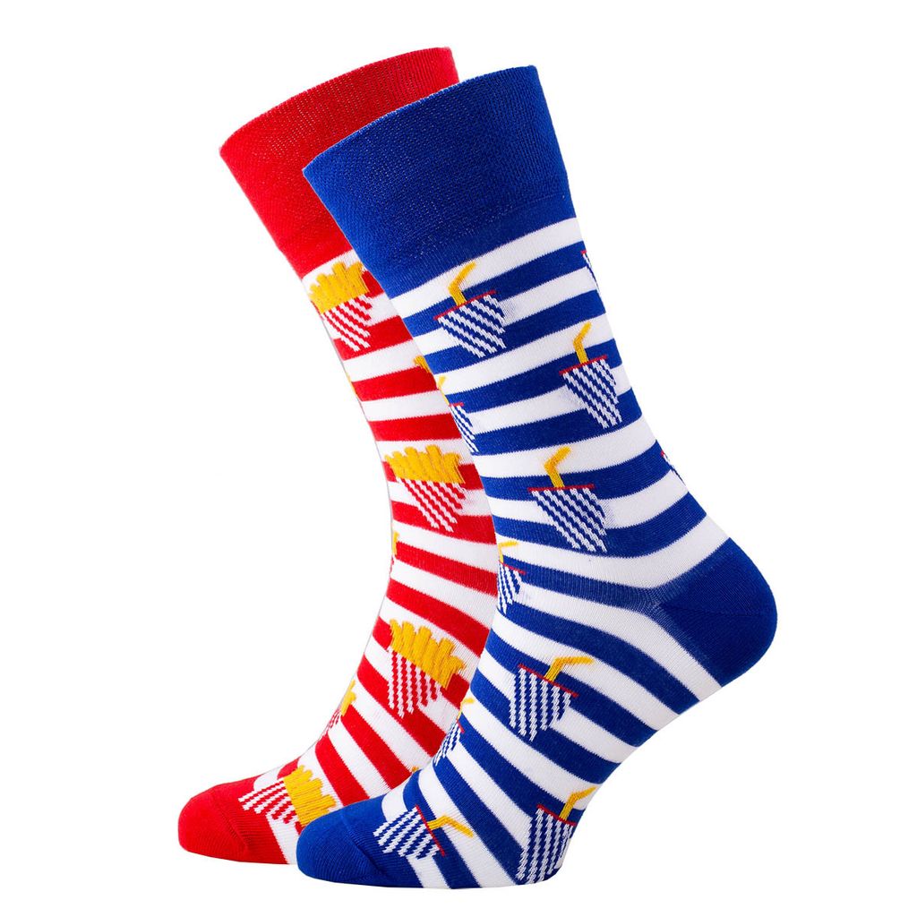 Many Mornings Herrenfarbe Socken Pommes und SodaHerren farbige Socken Pommes und Soda