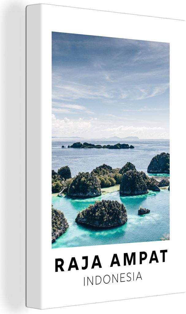 OneMillionCanvasses - Leinwandbilder - 90x140 cm, Indonesien - Meer - Insel, Wandbilder Kunstdruck Wanddekoration - Foto auf Leinwand - Gemälde ...