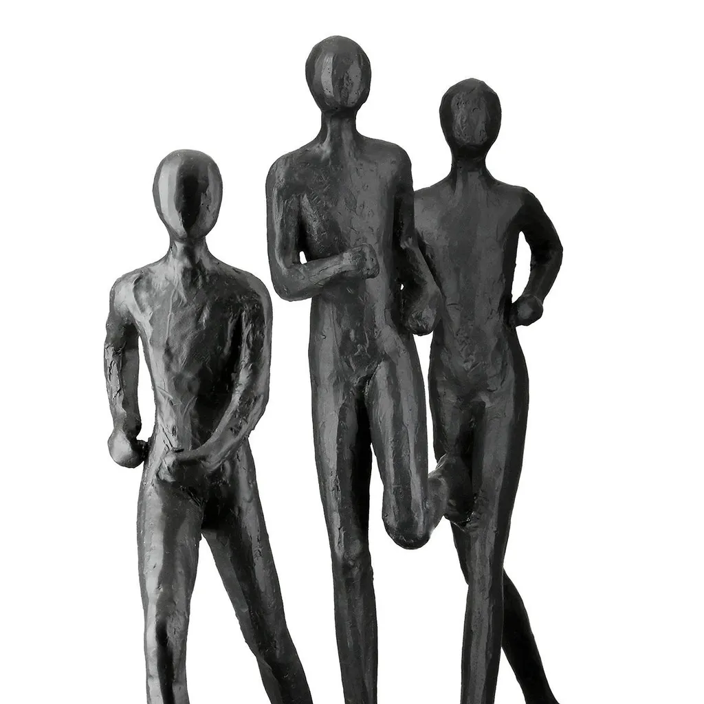 Statue Décorative Design Active en Résine Noire Gilde - Objet de Déco Art