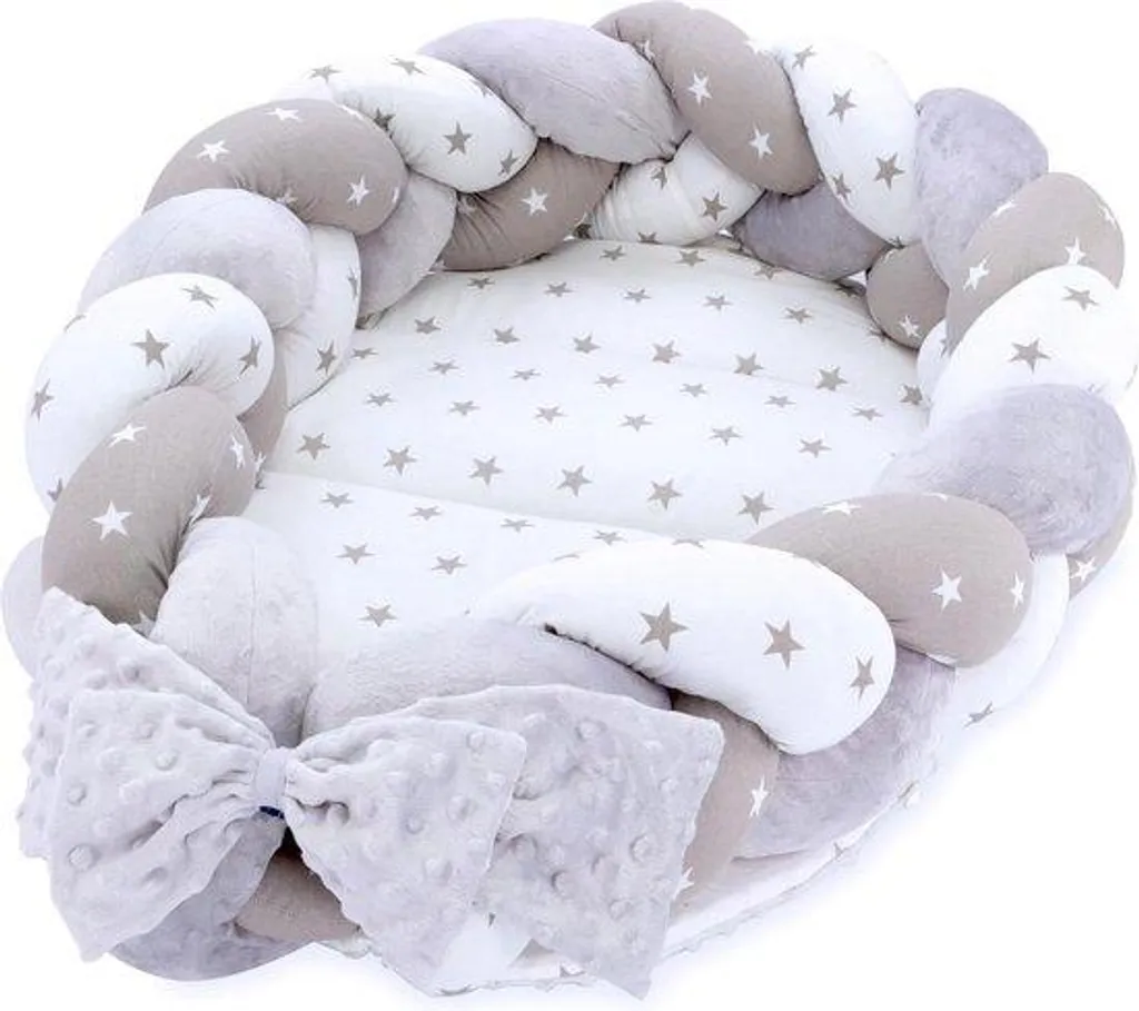 Nid pour bébé nomade et pliable pour lit co-dodo, tresse 75x45cm