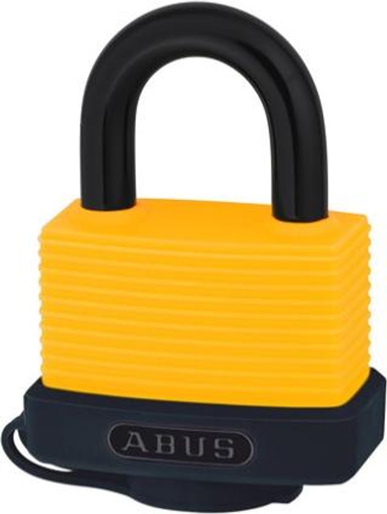 ABUS aluminiumbeschichtetes Vorhängeschloss 717AL/45 gelb